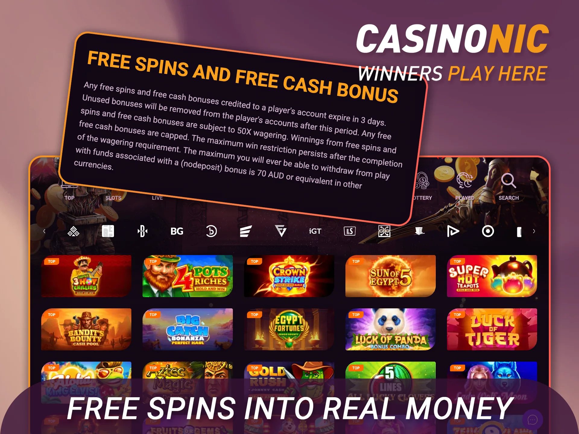 Learn how to turn free spins into real money winnings.